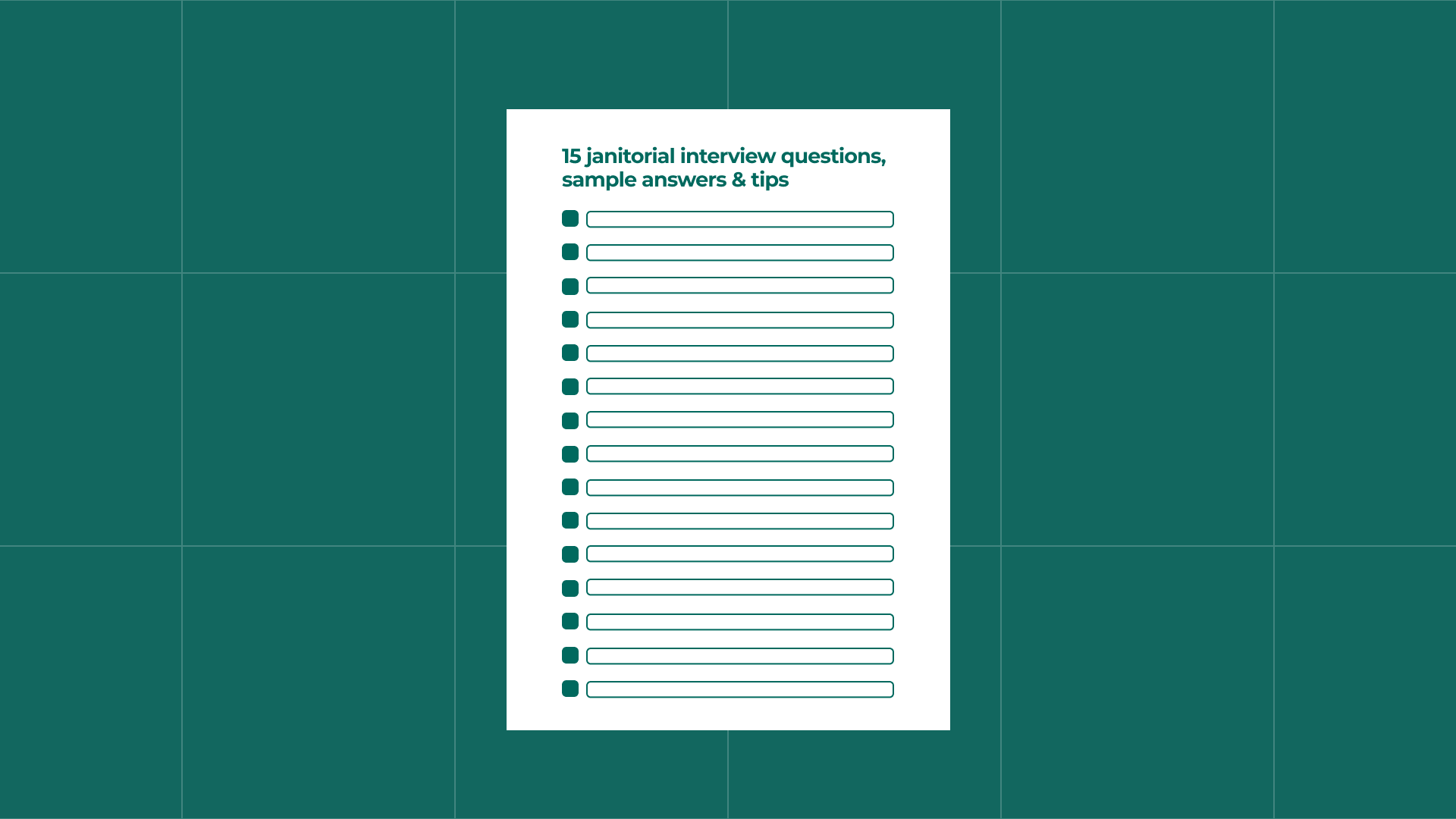 15 Janitorial Interview Questions, Sample Answers & Tips
