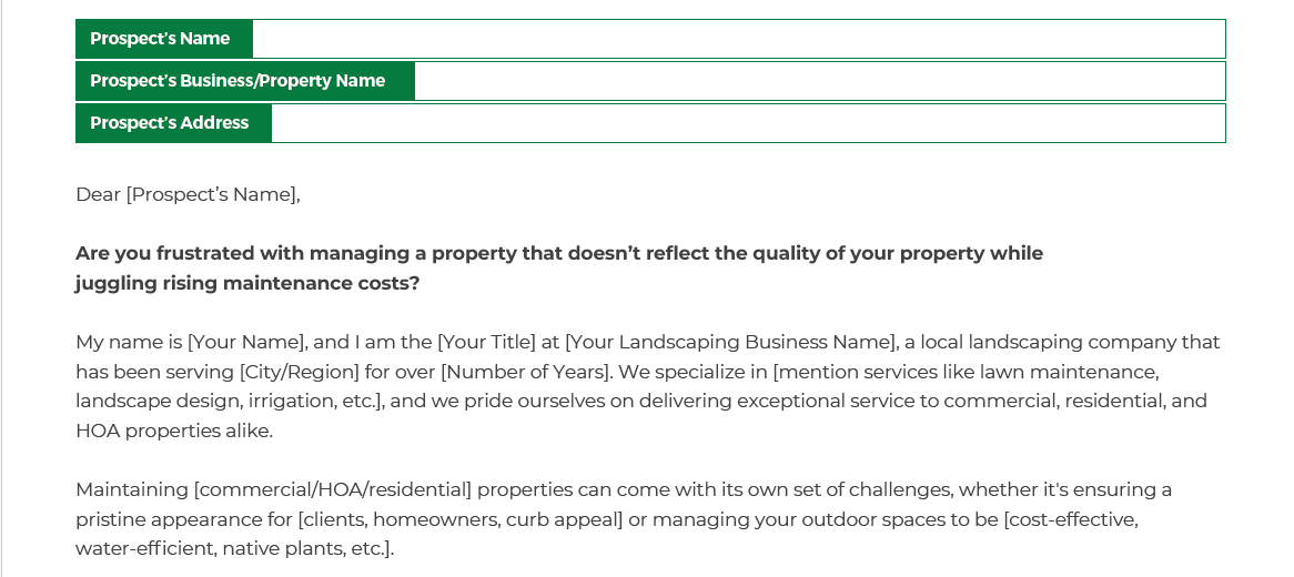Landscaping Business Introduction Letter (+Free PDF Download) > Screenshot 3 (Image)